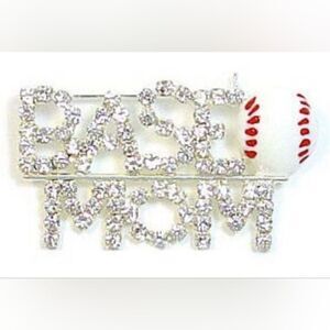 NWT Fashion Jewelry Baseball Mom Brooch